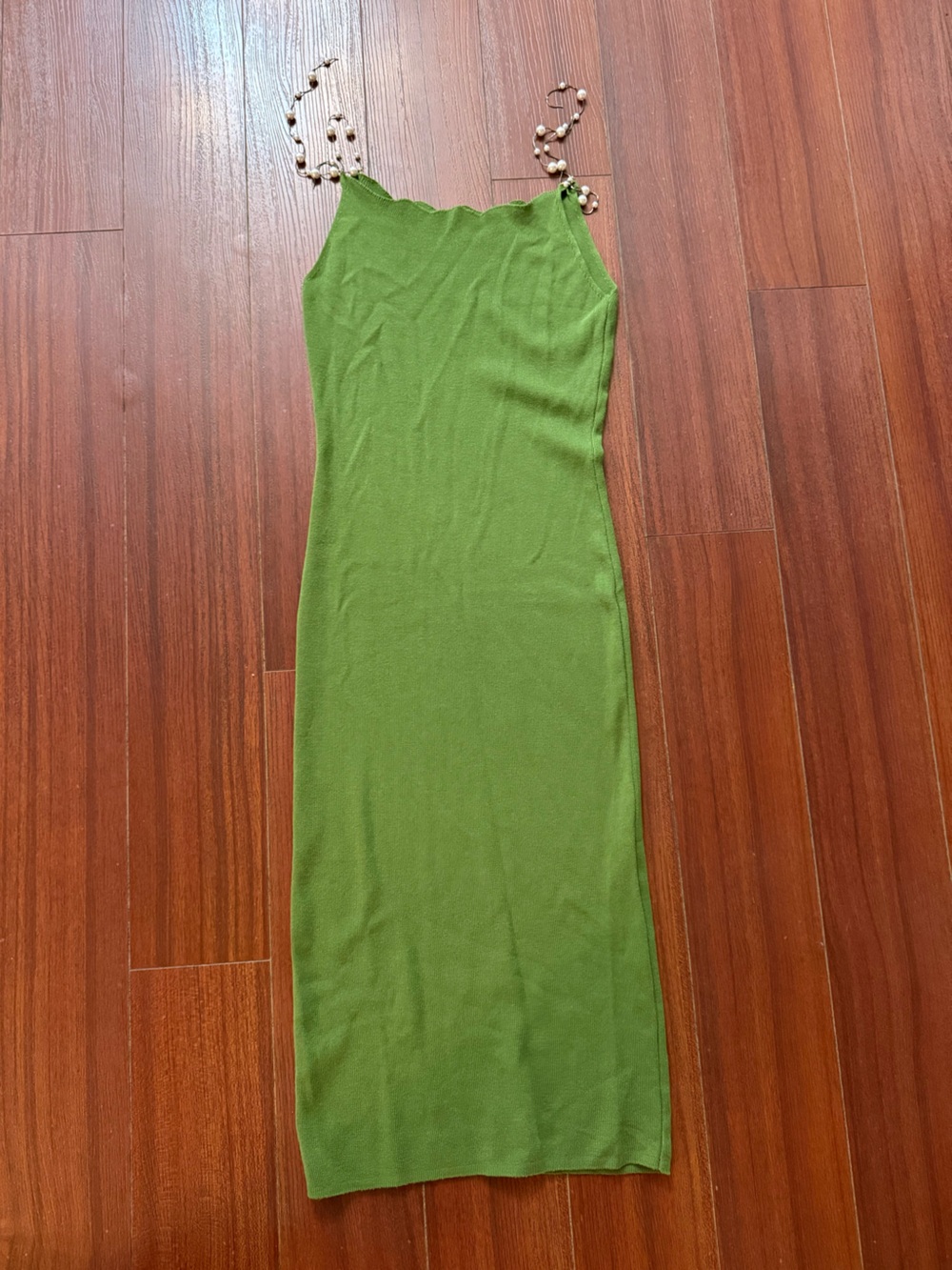 Women’s Green Knit Maxi Skirt